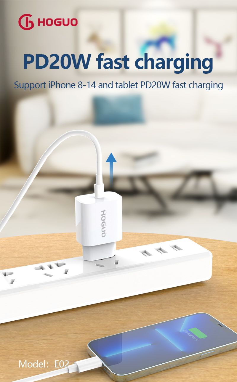 EU Plug E04-i PD20W fast charger C to Lightning suit-Classic series (12)