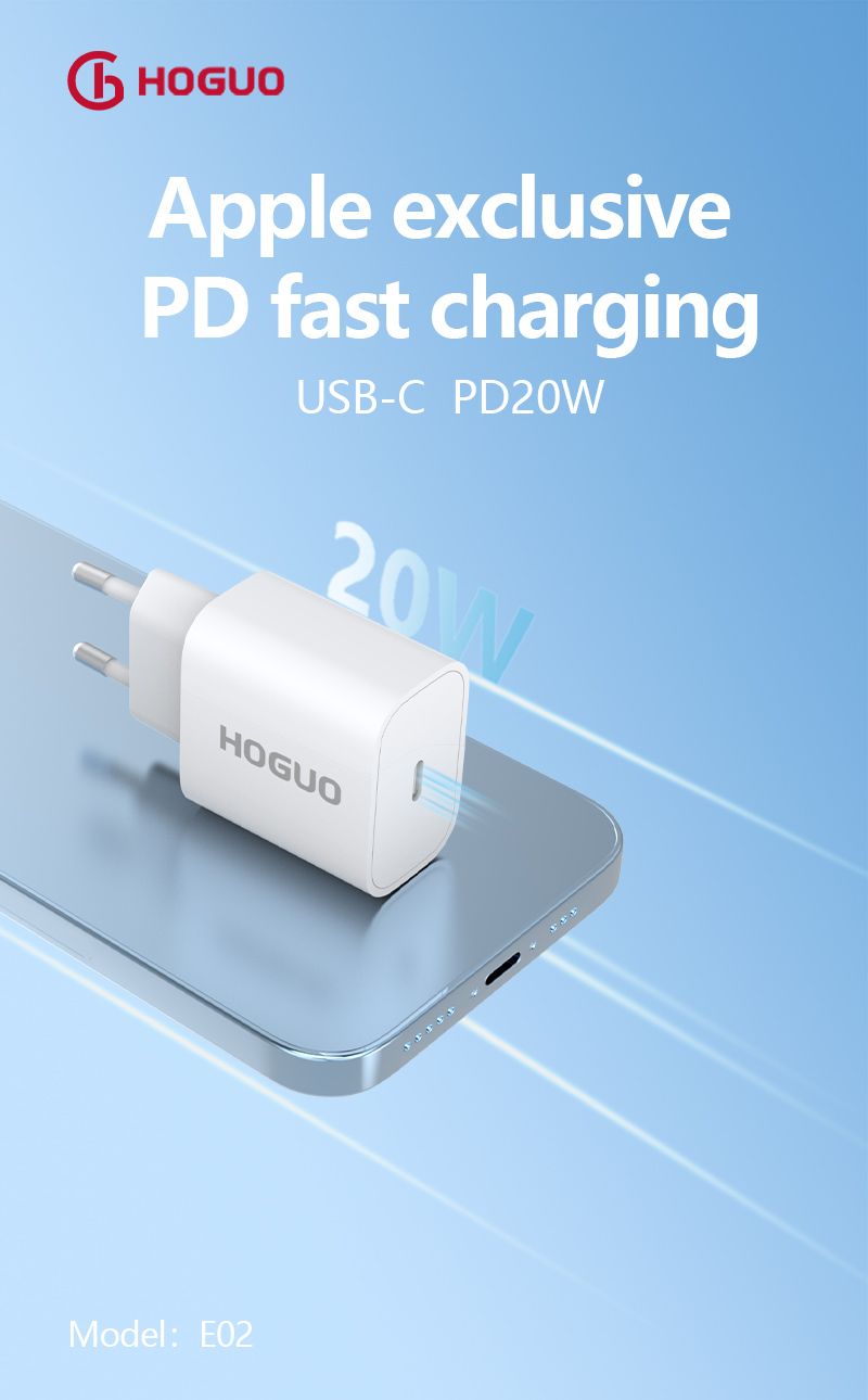 EU Plug E04-i PD20W fast charger C to Lightning suit-Classic series (7)