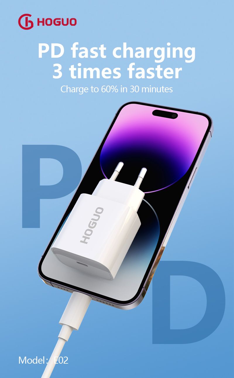 EU Plug E04-i PD20W fast charger C to Lightning suit-Classic series (9)